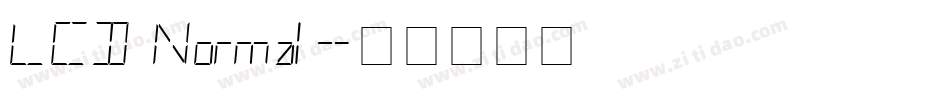 LCD Normal字体转换